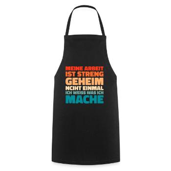 Humour noir Travail drôle Discours drôles - Tablier de cuisine - noir - Devant - AI Model Male 185 dark (185cm)