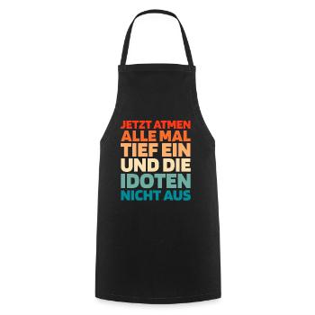 Black humor - Cooking Apron - black - Front - AI Model Male 185 dark (185cm)