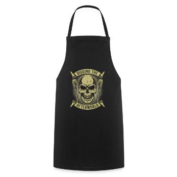 Rowing Rower Skull - Cooking Apron - black - Front - AI Model Male 185 dark (185cm)