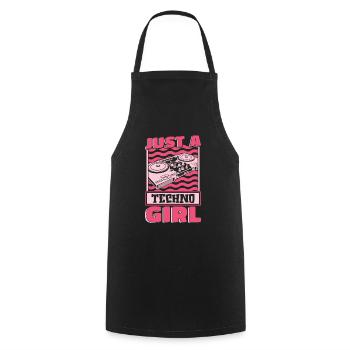 Techno Raver Juste une Techno Girl - Tablier de cuisine - noir - Devant - AI Model Male 185 dark (185cm)