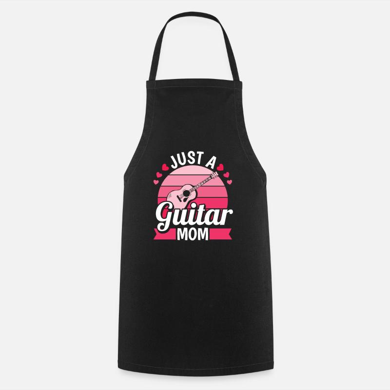 Akustikgitarre Just A Guitar Mom - Kochschürze - Schwarz