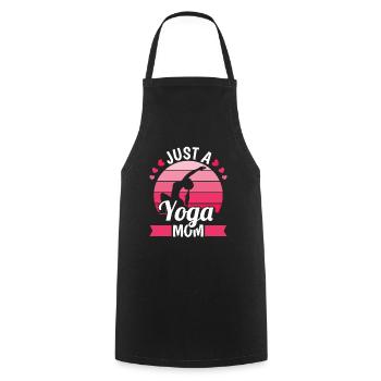 Yoga Just A Yoga Mom - Cooking Apron - black - Front - AI Model Male 185 dark (185cm)