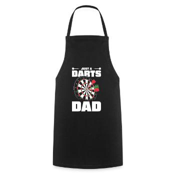 Dart Dartspieler Vater Just A Darts Dad - Kochschürze - Schwarz - Vorne - AI Model Male 185 dark (185cm)
