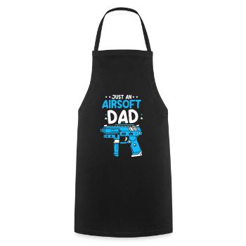Airsoft Vater Just An Airsoft Dad - Tablier de cuisine - noir - Devant - AI Model Male 185 dark (185cm)