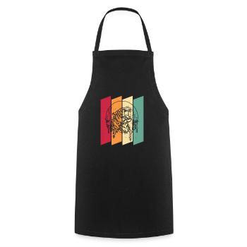 Tigre Lune Hurlant - Tablier de cuisine - noir - Devant - AI Model Male 185 dark (185cm)