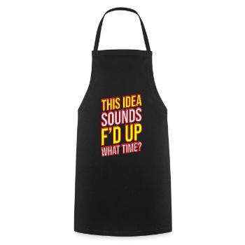 L’humour noir est une mauvaise idée - Tablier de cuisine - noir - Devant - AI Model Male 185 dark (185cm)
