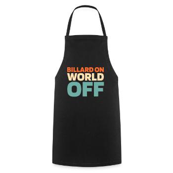 Billard Billard On World Off - Kochschürze - Schwarz - Vorne - AI Model Male 185 dark (185cm)