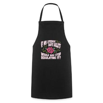 Feminist Feminismus If My Uterus Shot Bullets - Kochschürze - Schwarz - Vorne - AI Model Male 185 dark (185cm)