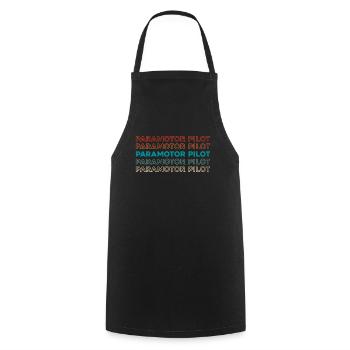 Paramotor paragliding - Cooking Apron - black - Front - AI Model Male 185 dark (185cm)