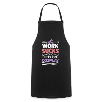 Cosplay Cosplayer - Cooking Apron - black - Front - AI Model Male 185 dark (185cm)