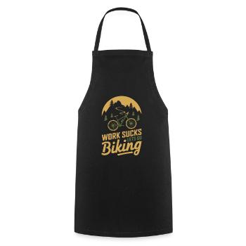Cross Country Mountain Bike Mtb - Cooking Apron - black - Front - AI Model Male 185 dark (185cm)