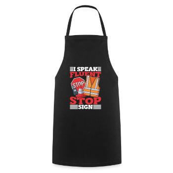 Border guards - Cooking Apron - black - Front - AI Model Male 185 dark (185cm)