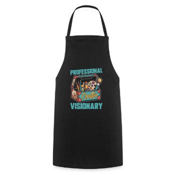 Creative Director - Cooking Apron - black - Front - AI Model Male 185 dark (185cm)