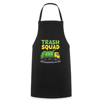 Garbage collector Garbage man Squad - Cooking Apron - black - Front - AI Model Male 185 dark (185cm)