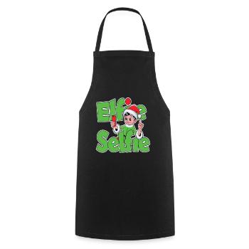Elfie Selfie Lustiger Weihnachts-Elf - Kochschürze - Schwarz - Vorne - AI Model Male 185 dark (185cm)