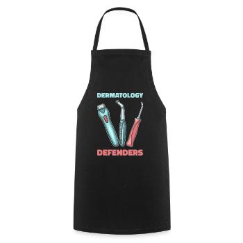 Dermatology Nurse Team - Cooking Apron - black - Front - AI Model Male 185 dark (185cm)