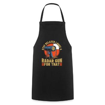 State Policeman - Cooking Apron - black - Front - AI Model Male 185 dark (185cm)