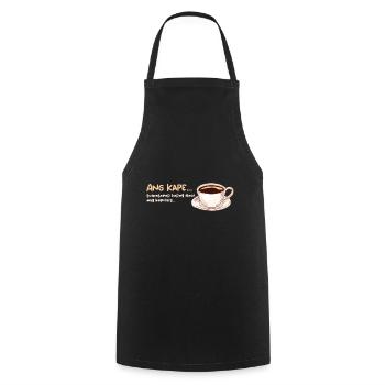 Ang Kape Coffee Design für stolze Pinoys - Kochschürze - Schwarz - Vorne - AI Model Male 185 dark (185cm)