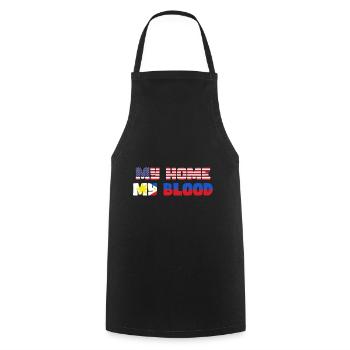 Patriotisches USA Design für stolze Pinoys - Kochschürze - Schwarz - Vorne - AI Model Male 185 dark (185cm)