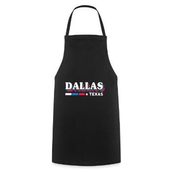 Texas Colors Dallas Design für stolze Texaner - Kochschürze - Schwarz - Vorne - AI Model Male 185 dark (185cm)