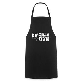 DIY Paint a Masterpiece with Your Brain - Cooking Apron - black - Front - AI Model Male 185 dark (185cm)