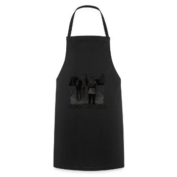 Freunde fürs Leben - Kochschürze - Schwarz - Vorne - AI Model Male 185 dark (185cm)