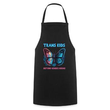Les enfants trans défient les normes de genre - Tablier de cuisine - noir - Devant - AI Model Male 185 dark (185cm)