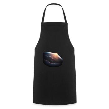 Sunrise over the ground - Cooking Apron - black - Front - AI Model Male 185 dark (185cm)