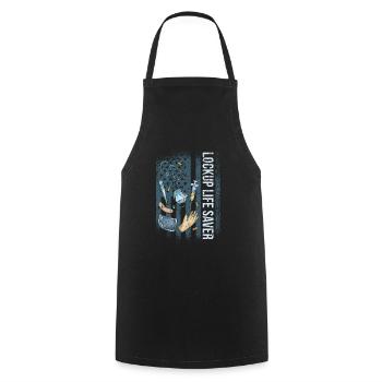 Lockup Life Saver Corrections Nurse - Cooking Apron - black - Front - AI Model Male 185 dark (185cm)