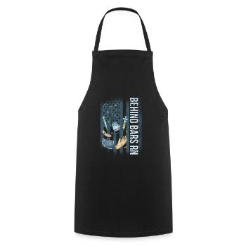 Behind Bars RN Corrections Nurse - Cooking Apron - black - Front - AI Model Male 185 dark (185cm)