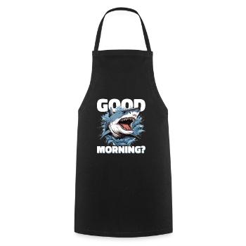 Bonjour Requin - Tablier de cuisine - noir - Devant - AI Model Male 185 dark (185cm)