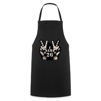 Unique design for the celebration of the 30th anniversary - Cooking Apron - black - Front - AI Model Male 185 dark (185cm)