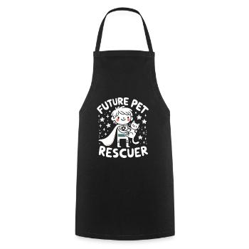 Future Pet Rescuer - Your Compassion - Kochschürze - Schwarz - Vorne - AI Model Male 185 dark (185cm)