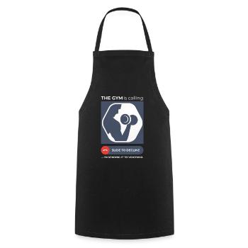 Gym Call Evasion Conception amusante de la messagerie vocale - Tablier de cuisine - noir - Devant - AI Model Male 185 dark (185cm)