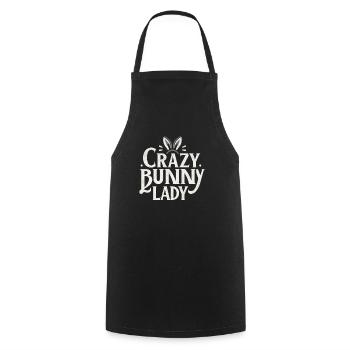 Folle Bunny Lady - Tablier de cuisine - noir - Devant - AI Model Male 185 dark (185cm)