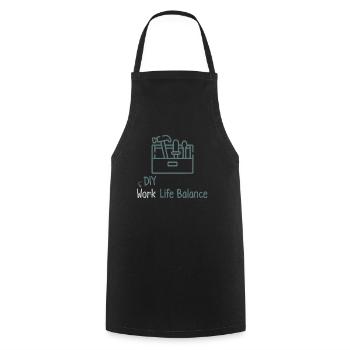Diy Work Life Balance – Crafts - Cooking Apron - black - Front - AI Model Male 185 dark (185cm)