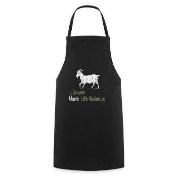 Graze Équilibre entre vie professionnelle et vie privée - Ziegenhoftier - Tablier de cuisine - noir - Devant - AI Model Male 185 dark (185cm)