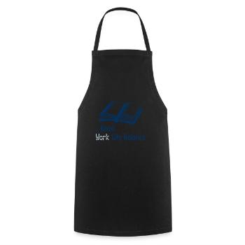 Read Work Life Balance – Bookworm Book Reading - Cooking Apron - black - Front - AI Model Male 185 dark (185cm)