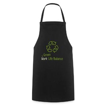 Green Work Life Balance – Earth Day - Cooking Apron - black - Front - AI Model Male 185 dark (185cm)