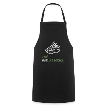 Roll Work Life Balance - Sushi Lover - Cooking Apron - black - Front - AI Model Male 185 dark (185cm)