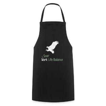 Soar Work Life Balance – Hawk - Cooking Apron - black - Front - AI Model Male 185 dark (185cm)