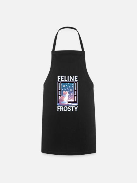 Feline Frosty Cat - Kochschürze - Schwarz
