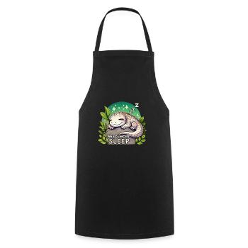 Need More Sleep Funny Lizard Humor Pajama - Cooking Apron - black - Front - AI Model Male 185 dark (185cm)