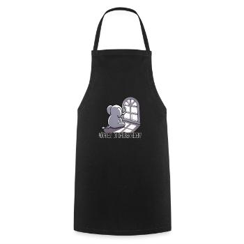 Voulez-vous en parler ? Éléphant triste - Tablier de cuisine - noir - Devant - AI Model Male 185 dark (185cm)