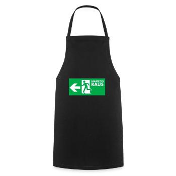 NAfDZIS Out - Cooking Apron - black - Front - AI Model Male 185 dark (185cm)