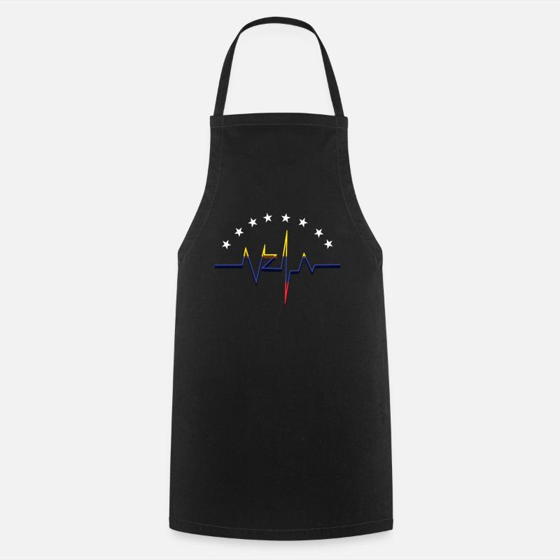 Heart Shake Venezuela - Cooking Apron - black