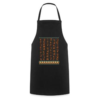 Hieroglyphics Pyramids Ancient Egypt - Cooking Apron - black - Front - AI Model Male 185 dark (185cm)