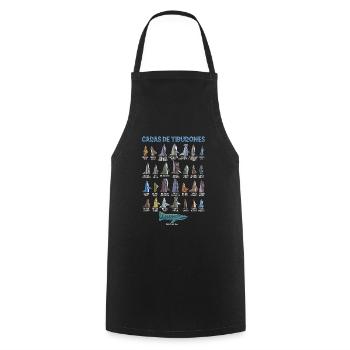 Types of sharks Identification Faces - Cooking Apron - black - Front - AI Model Male 185 dark (185cm)