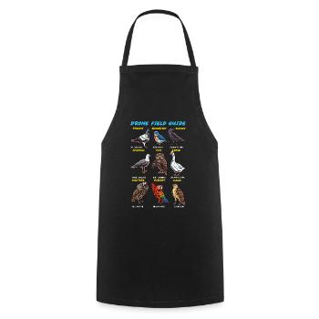 Bird Guide Drones Ducks Parrots Owls - Cooking Apron - black - Front - AI Model Male 185 dark (185cm)