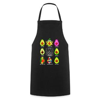 Kunstgeschichte Kawaii Avocados - Kochschürze - Schwarz - Vorne - AI Model Male 185 dark (185cm)
